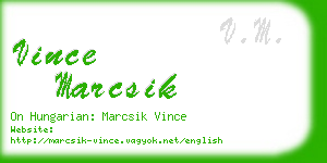 vince marcsik business card